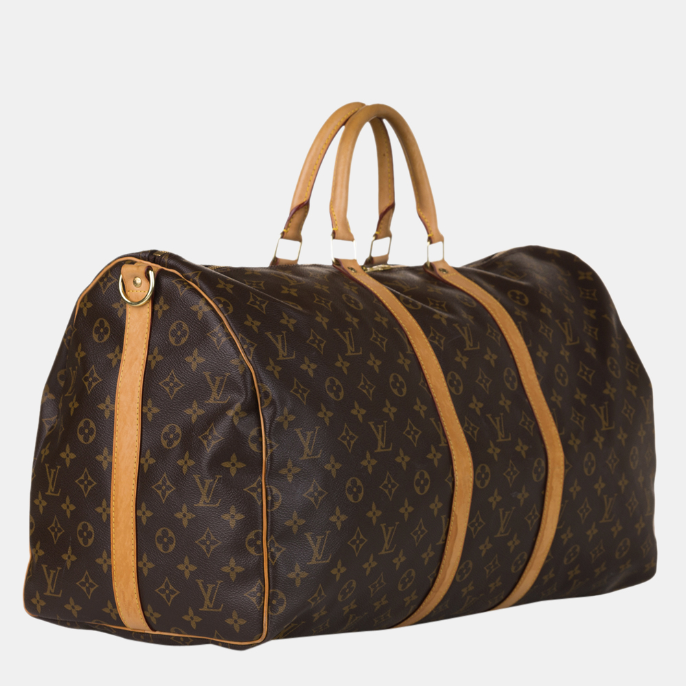 

Louis Vuitton Brown Monogram Keepall Bandouliere 60