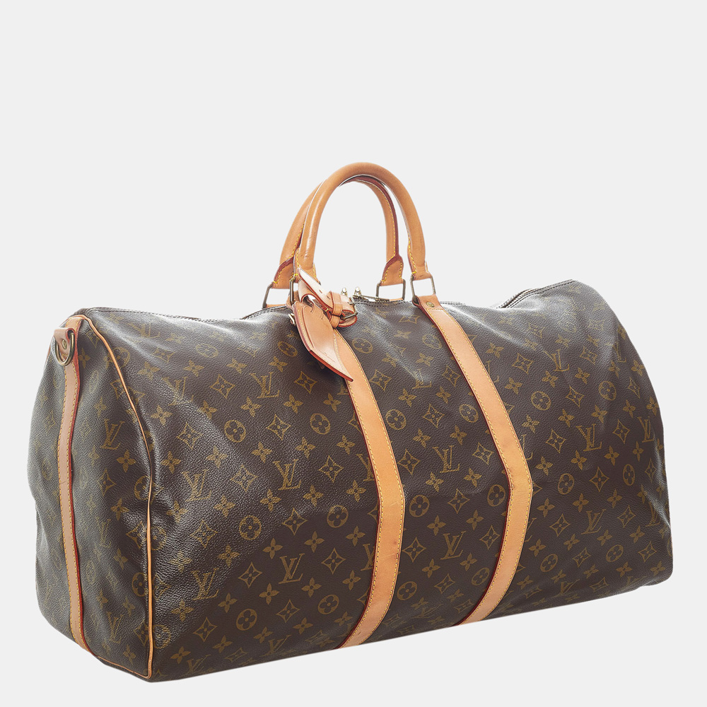 

Louis Vuitton Brown Monogram Keepall Bandouliere 55