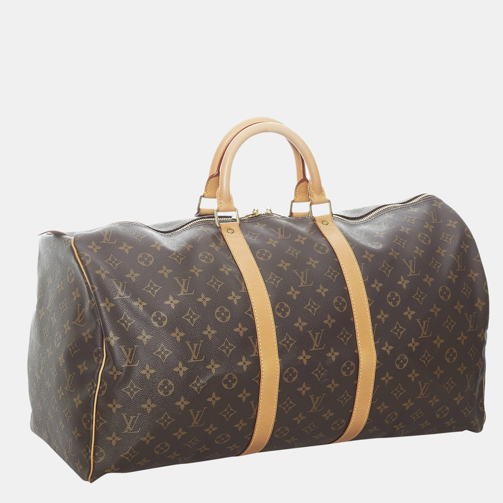

Louis Vuitton Brown Monogram Keepall 55