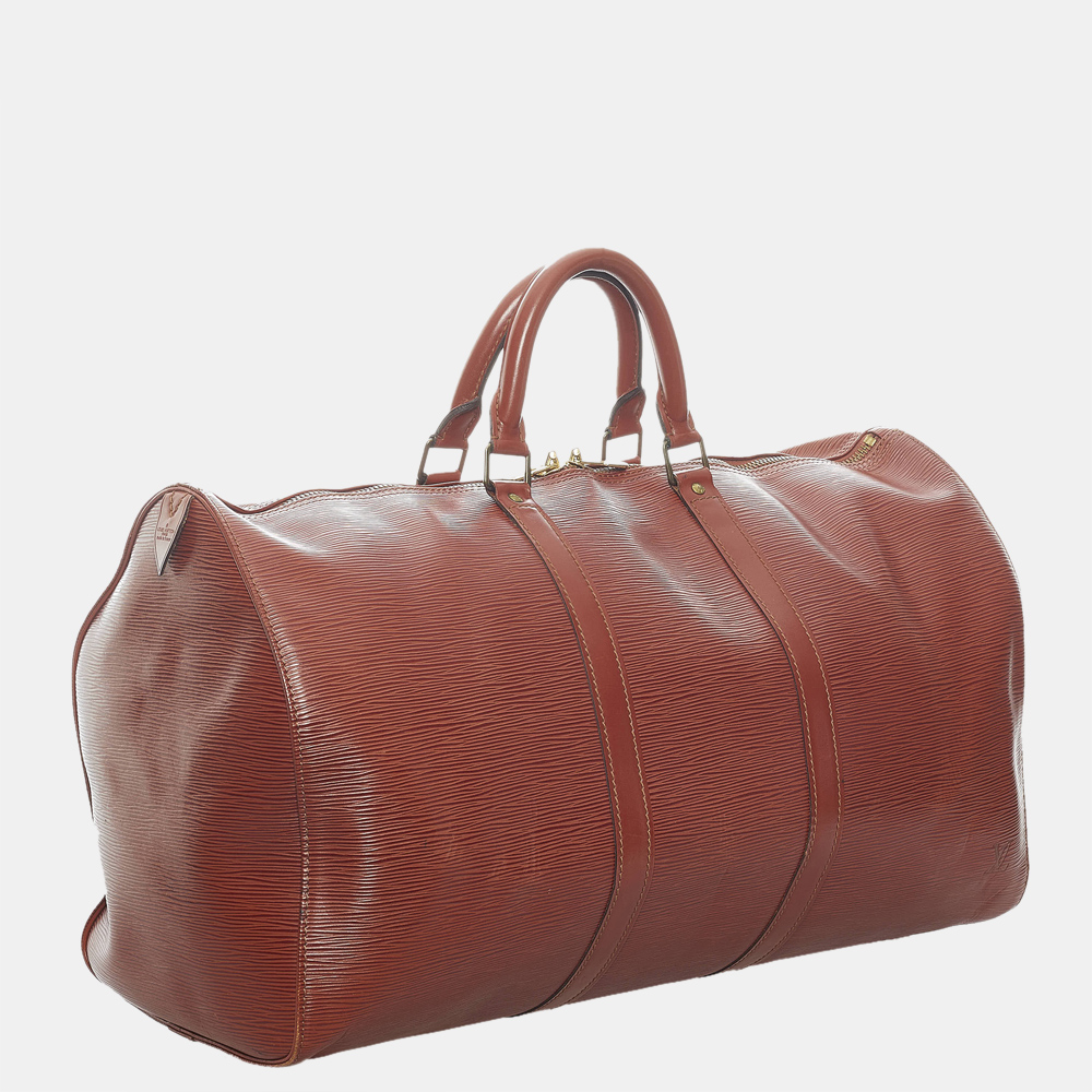 

Louis Vuitton Brown Epi Keepall 50