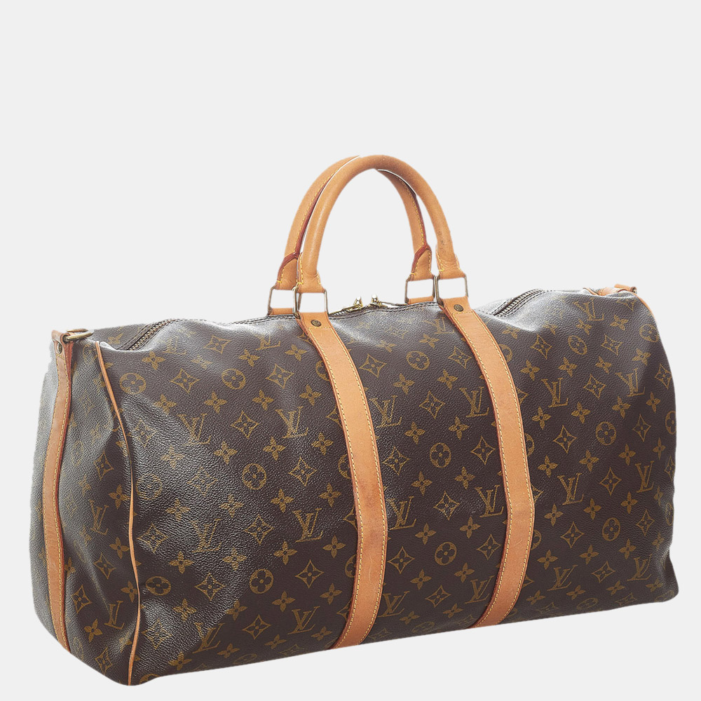 

Louis Vuitton Brown Monogram Keepall 50