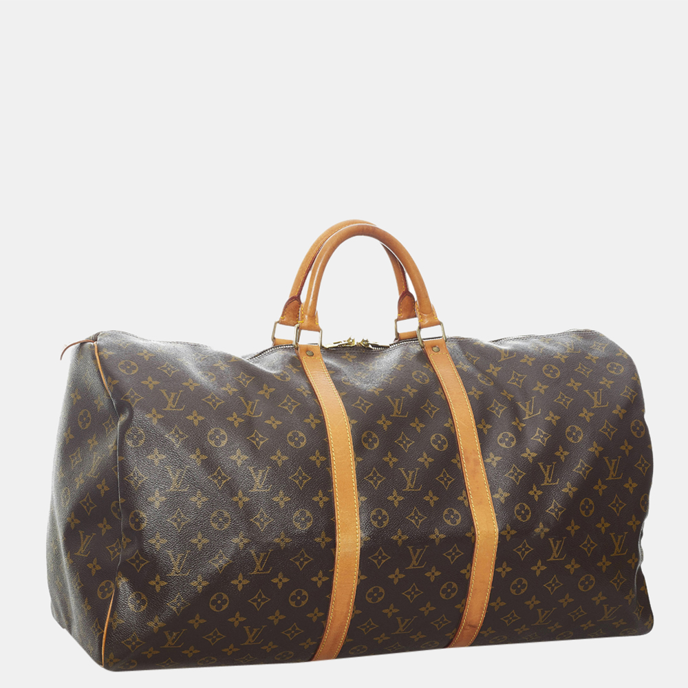 

Louis Vuitton Brown Monogram Keepall 60