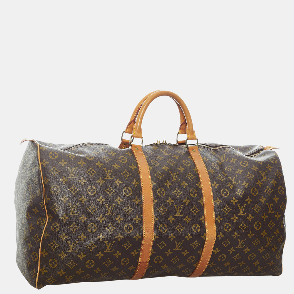 

Louis Vuitton Brown Monogram Keepall 60