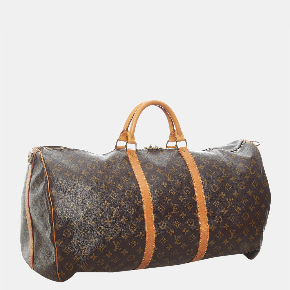 

Louis Vuitton Brown Monogram Keepall Bandouliere 60