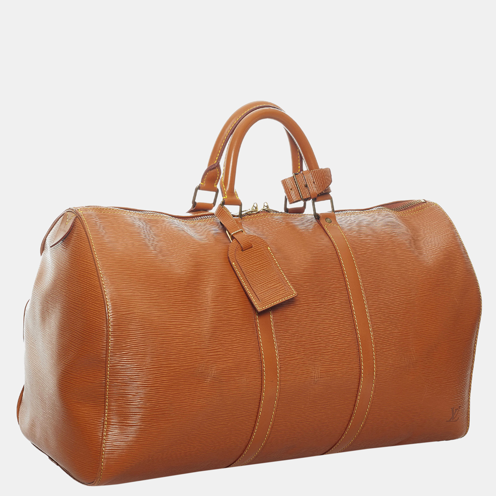 

Louis Vuitton Brown Epi Keepall 50