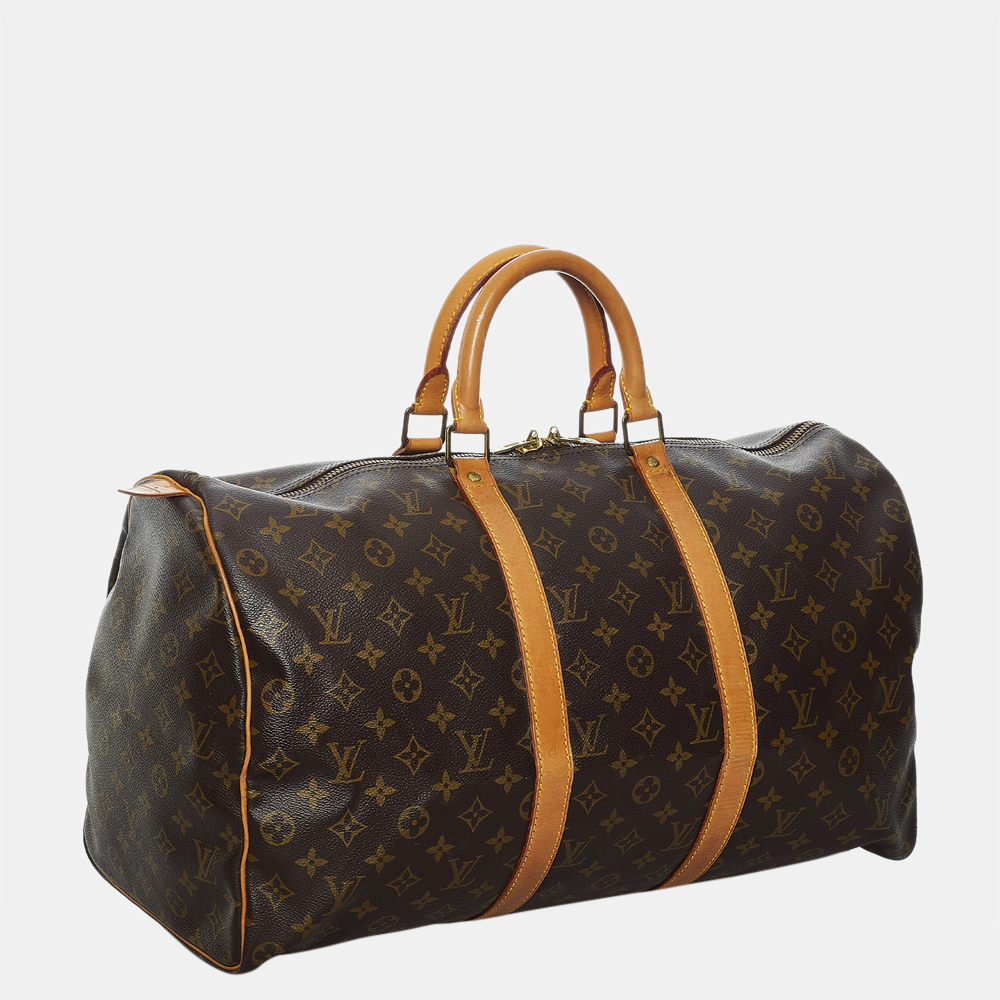 

Louis Vuitton Brown Monogram Keepall 50