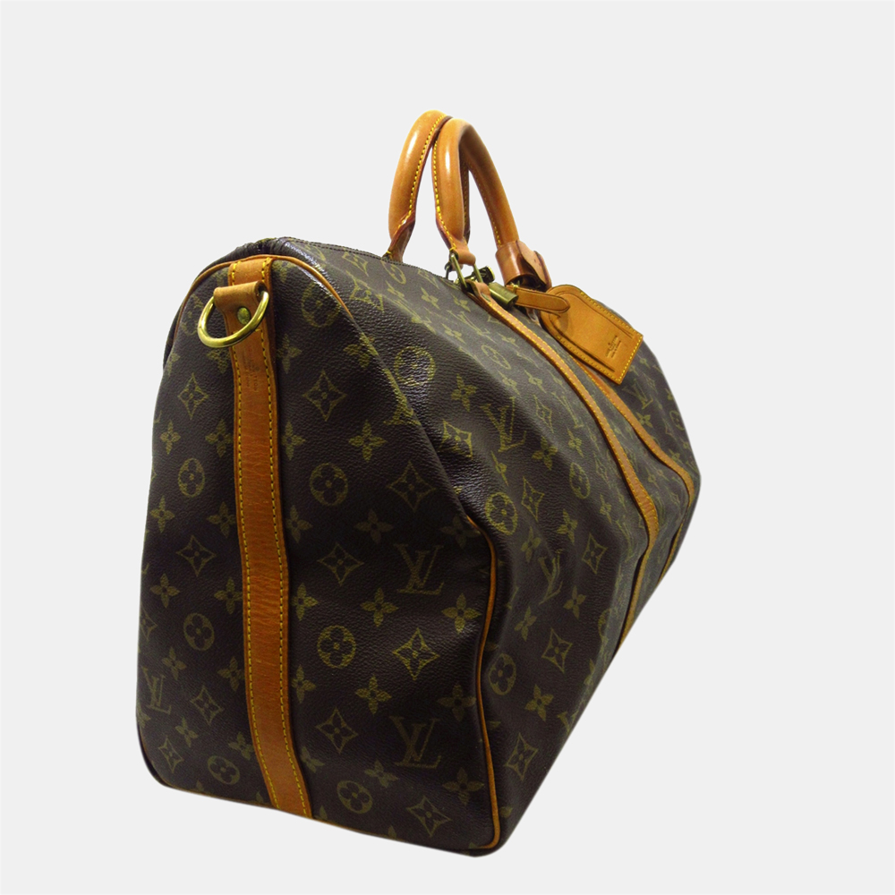 

Louis Vuitton Brown Monogram Keepall Bandouliere 50