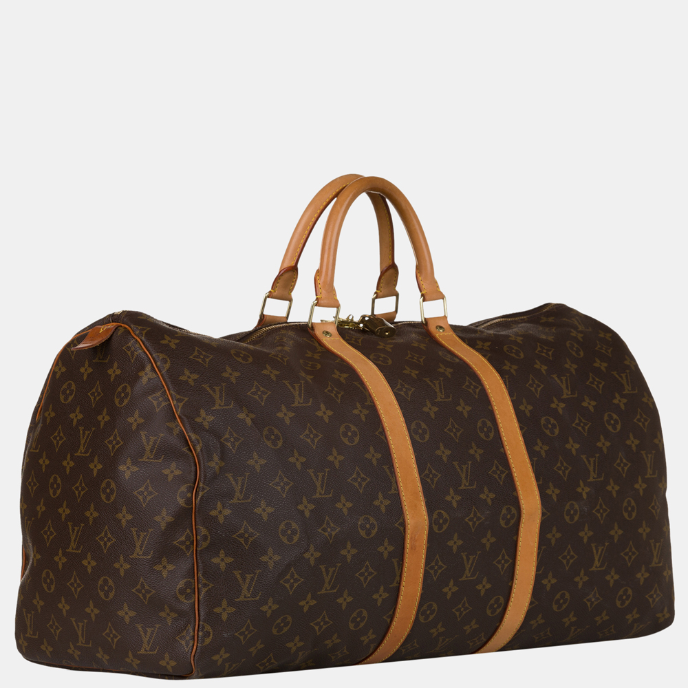 

Louis Vuitton Brown Monogram Keepall 55