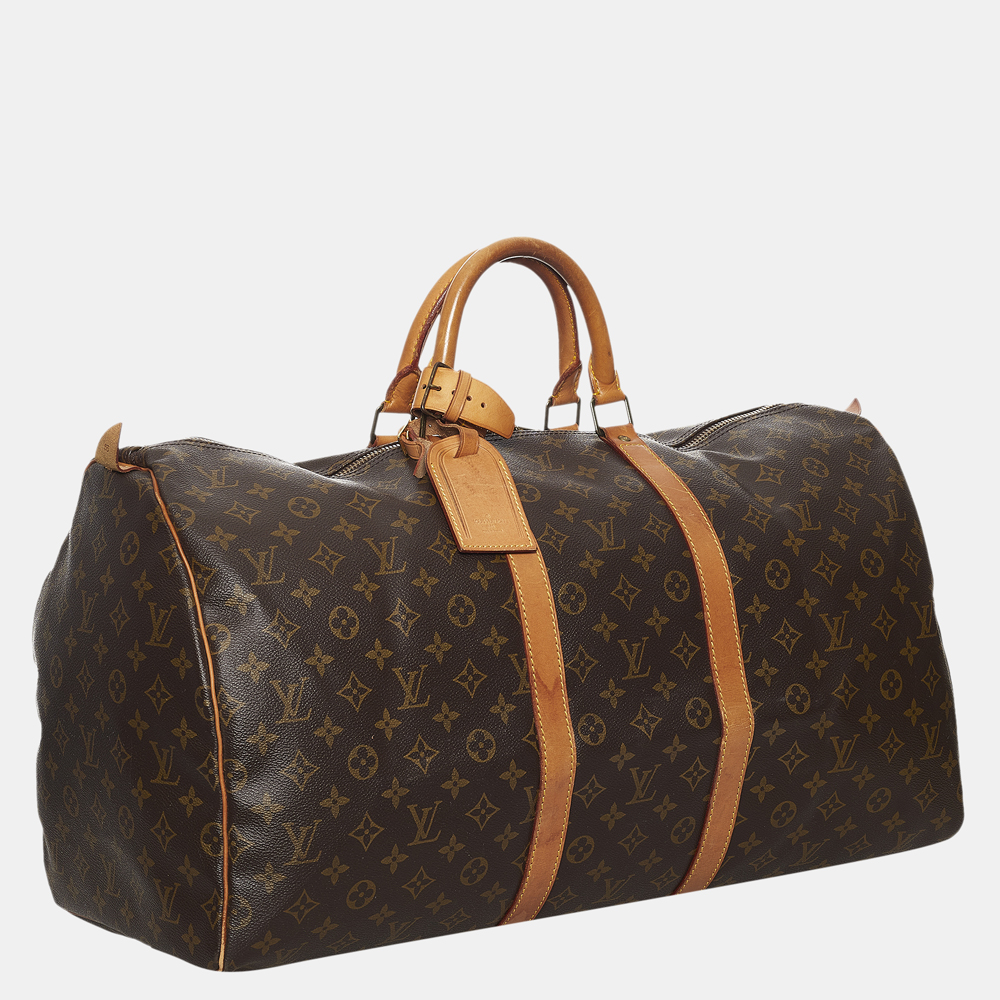 

Louis Vuitton Brown Monogram Keepall 55