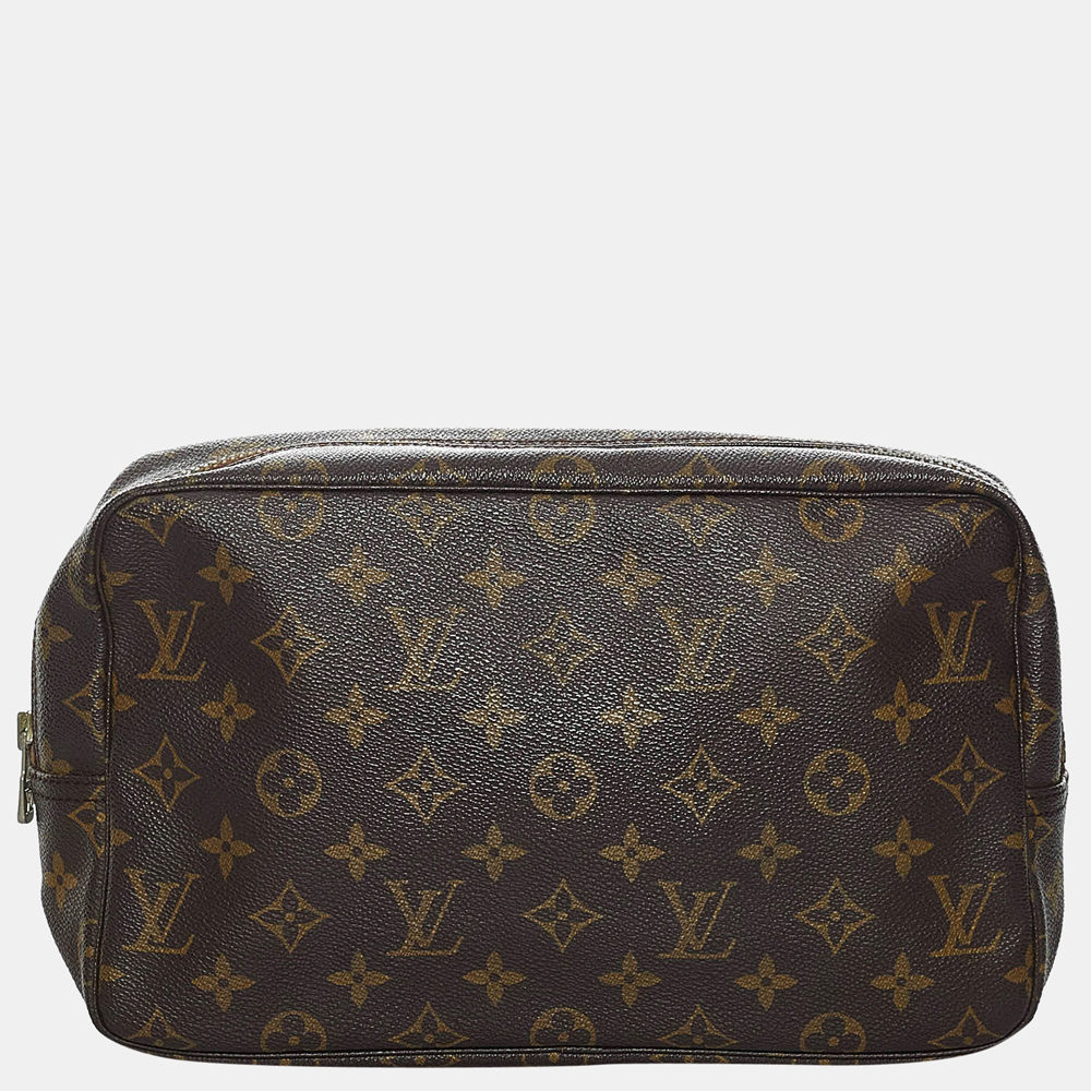 مملوكة مسبقًا Louis Vuitton Brown Monogram Trousse Toilette 28