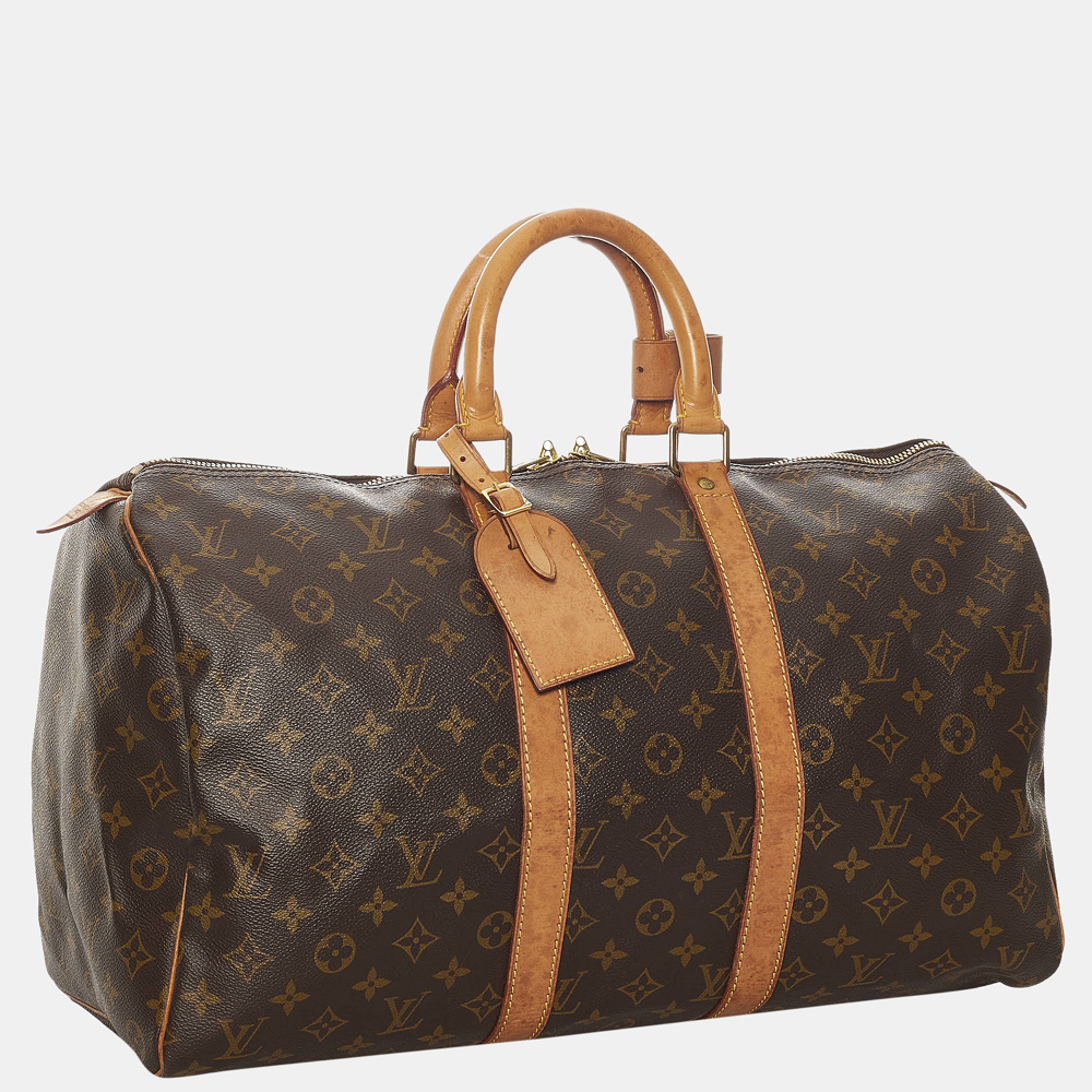 

Louis Vuitton Brown Monogram Keepall 45