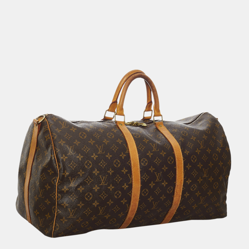 

Louis Vuitton Brown Monogram Keepall 55