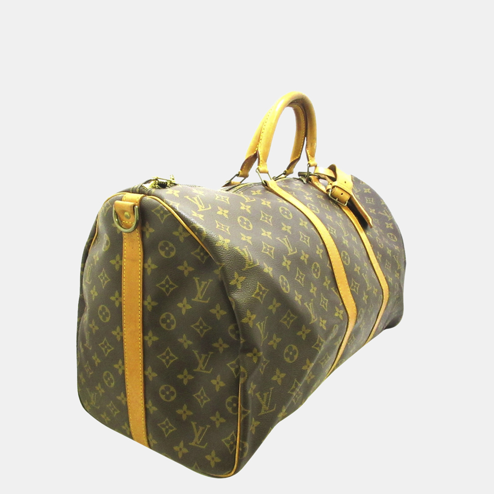 

Louis Vuitton Brown Monogram Keepall Bandouliere 55