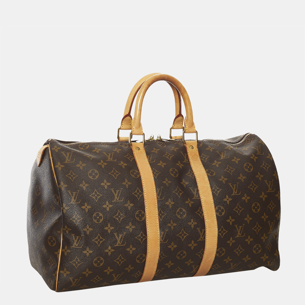 

Louis Vuitton Brown Monogram Keepall 45