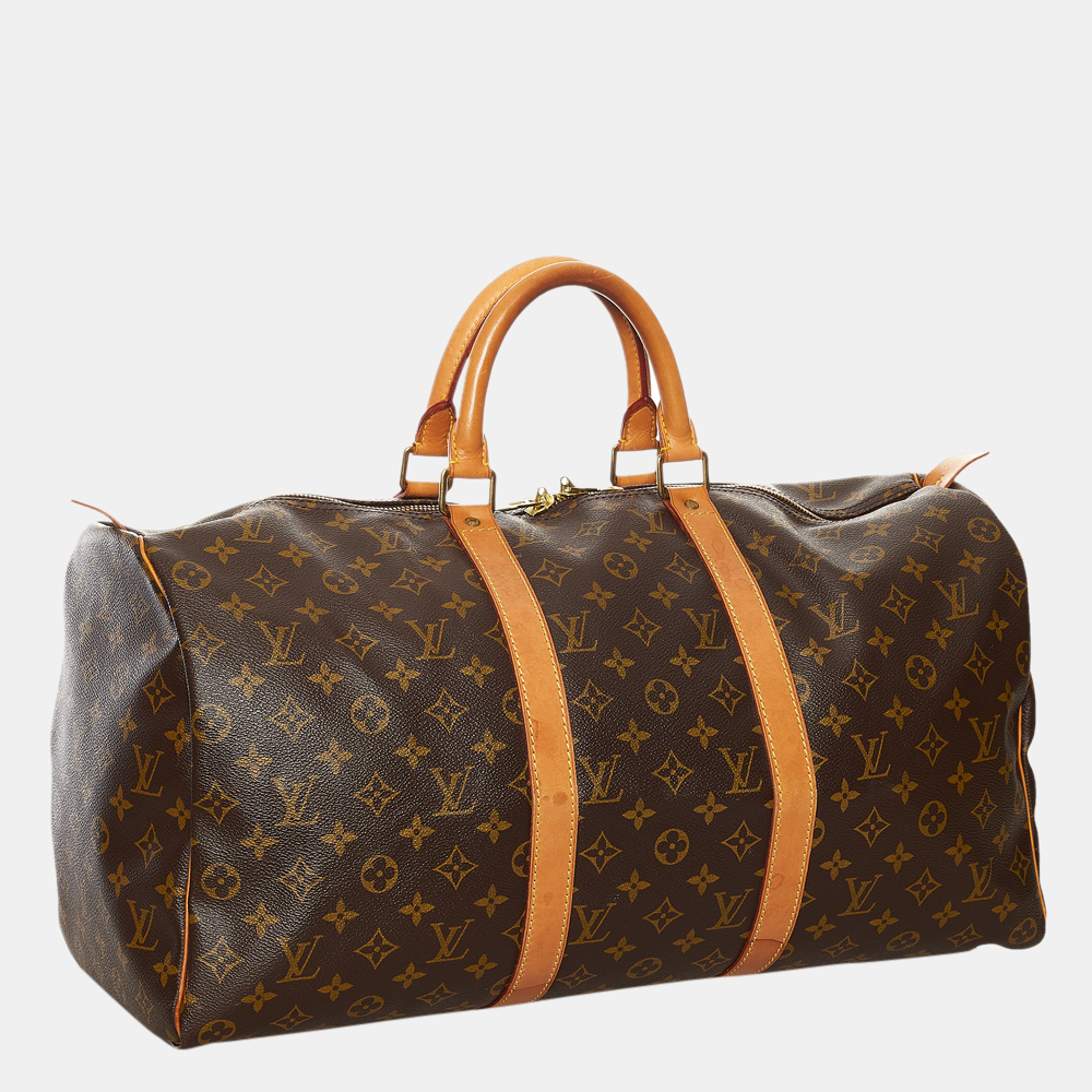 

Louis Vuitton Brown Monogram Keepall 50