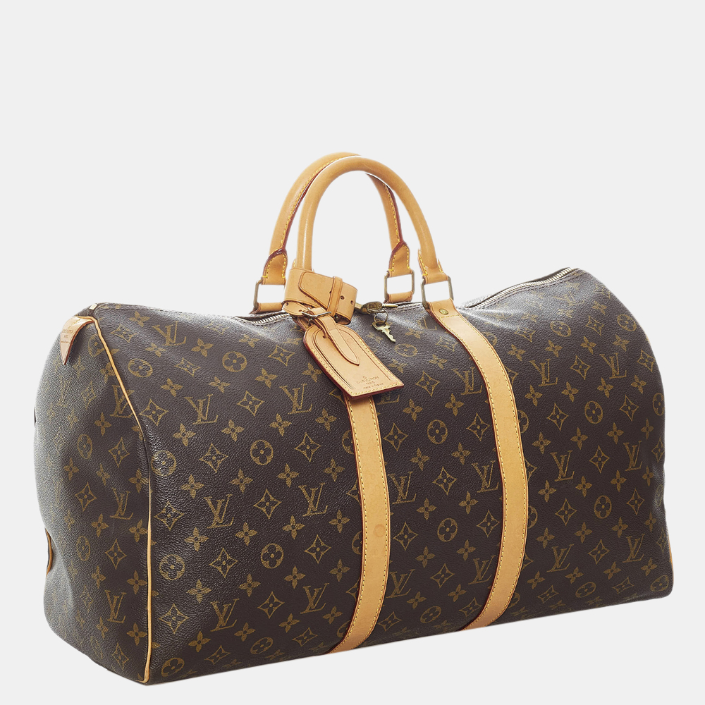 

Louis Vuitton Brown Monogram Keepall 50