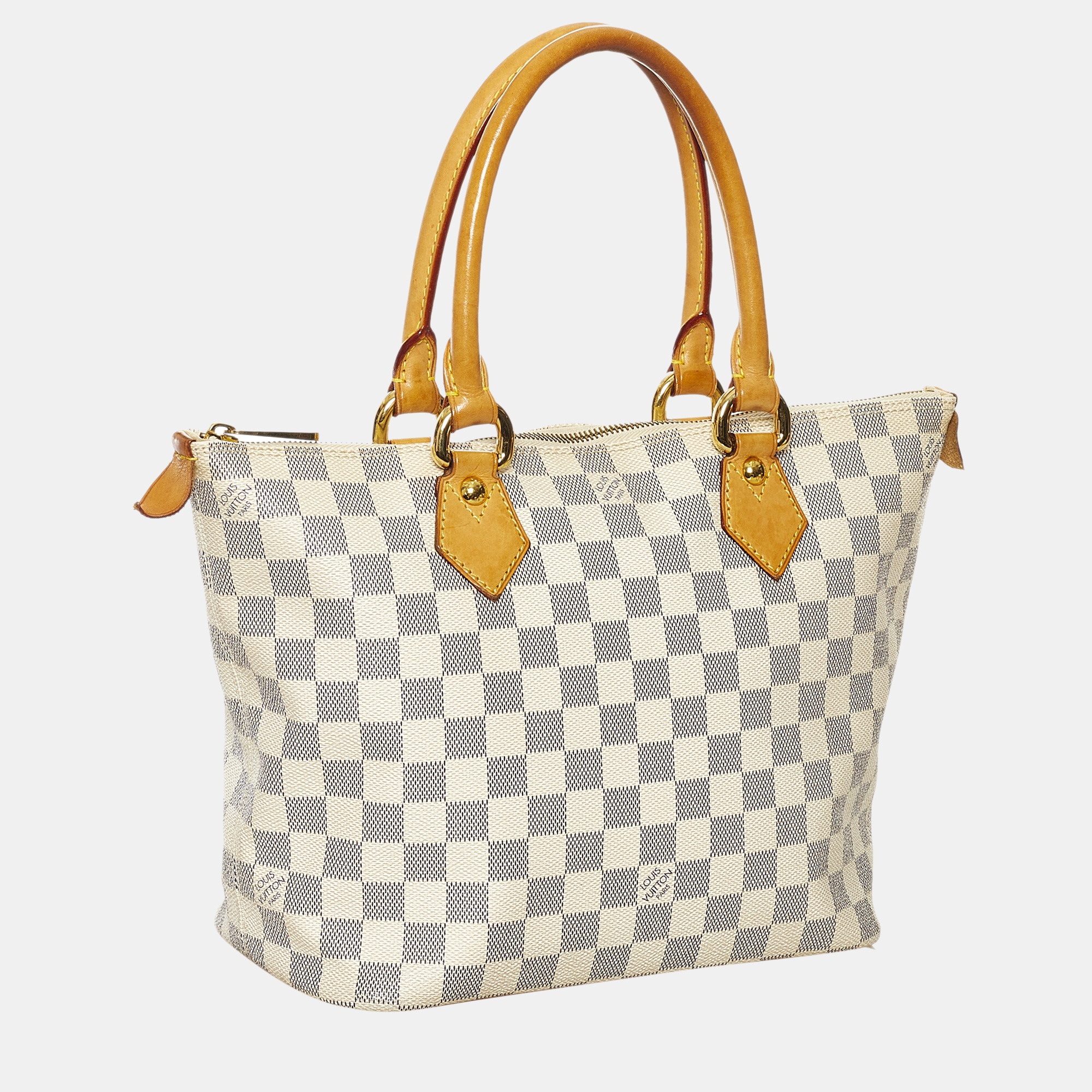 

Louis Vuitton White Damier Azur Saleya PM