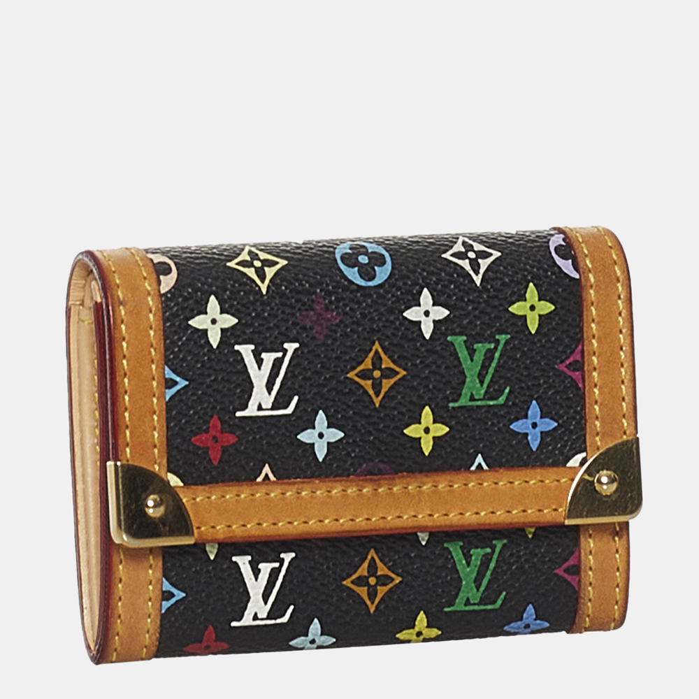 

Louis Vuitton Black/Multicolor Monogram Multicolore Porte Monnaie Plat