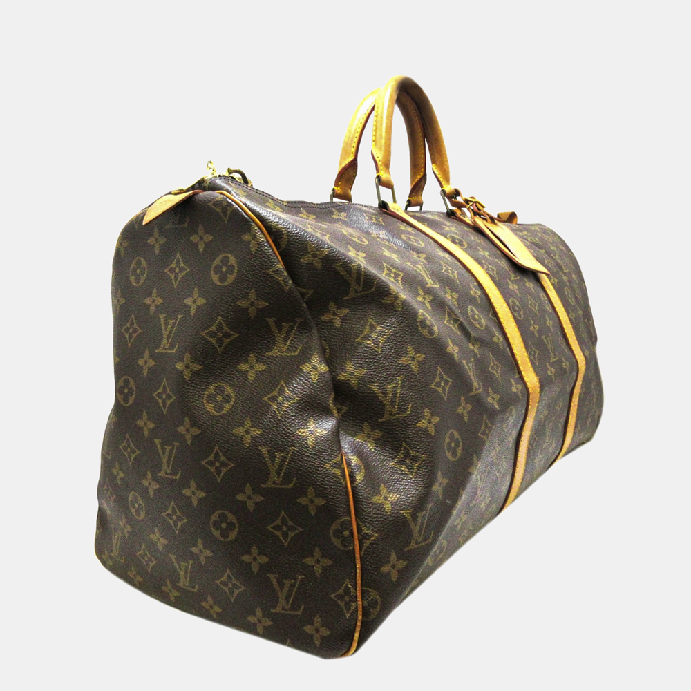

Louis Vuitton Brown Monogram Keepall 55