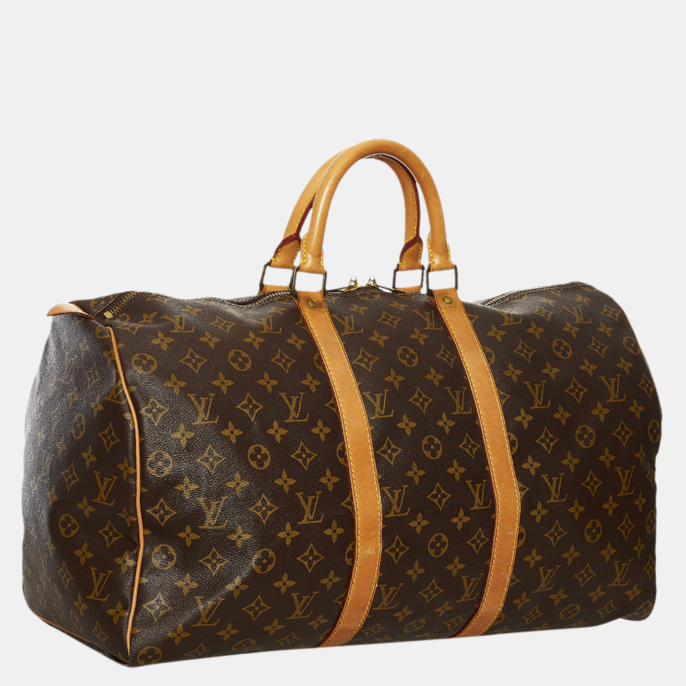 

Louis Vuitton Brown Monogram Keepall 50