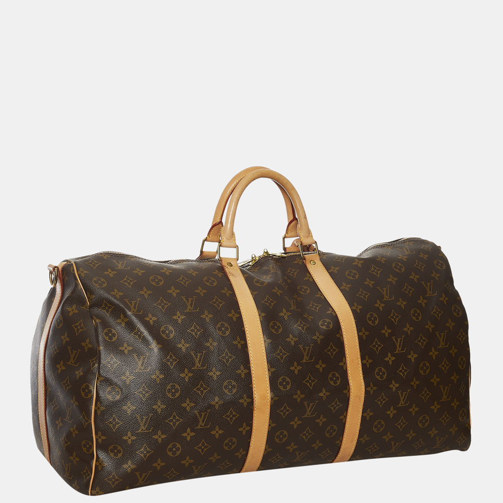 

Louis Vuitton Brown Monogram Keepall Bandouliere 60
