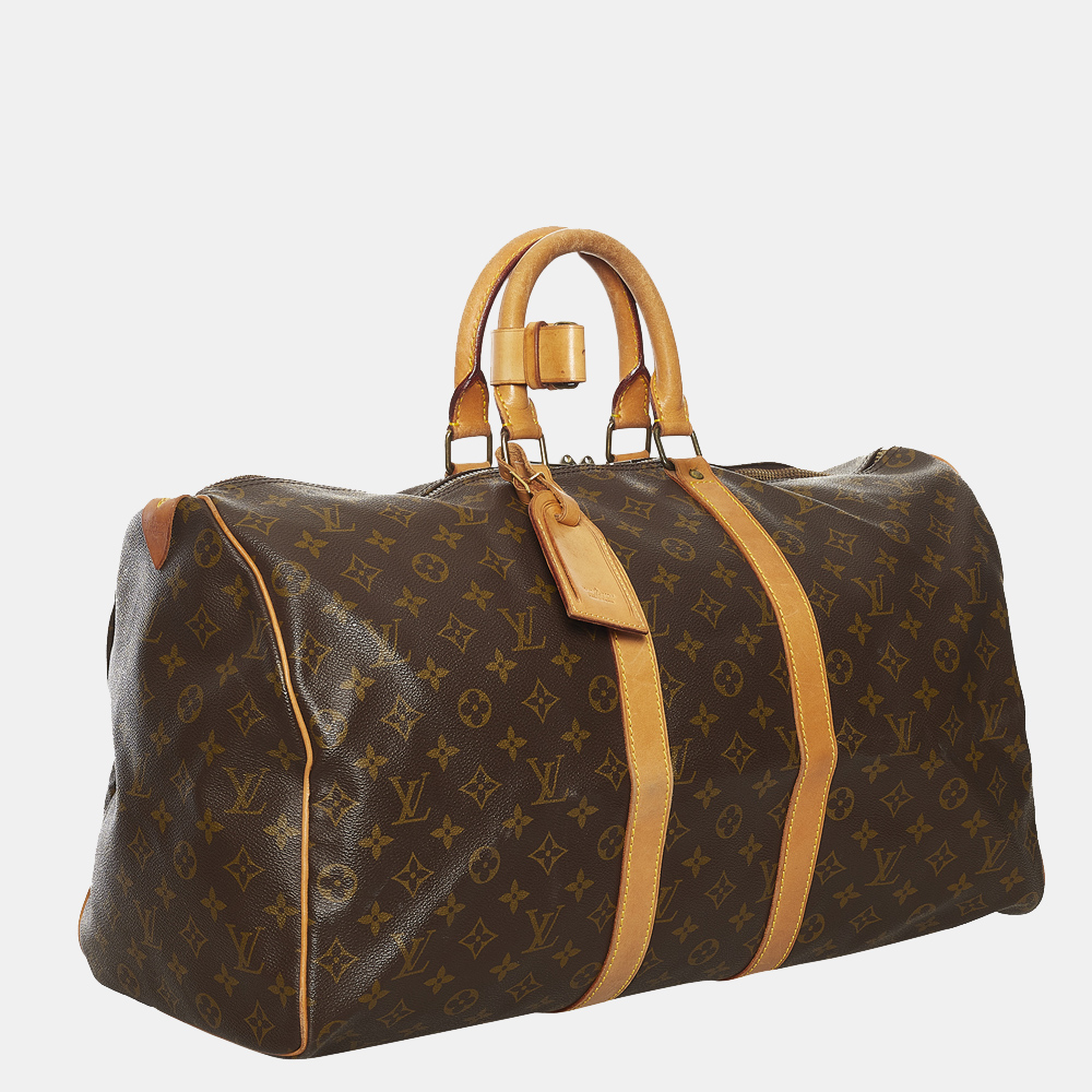 

Louis Vuitton Brown Monogram Keepall 50