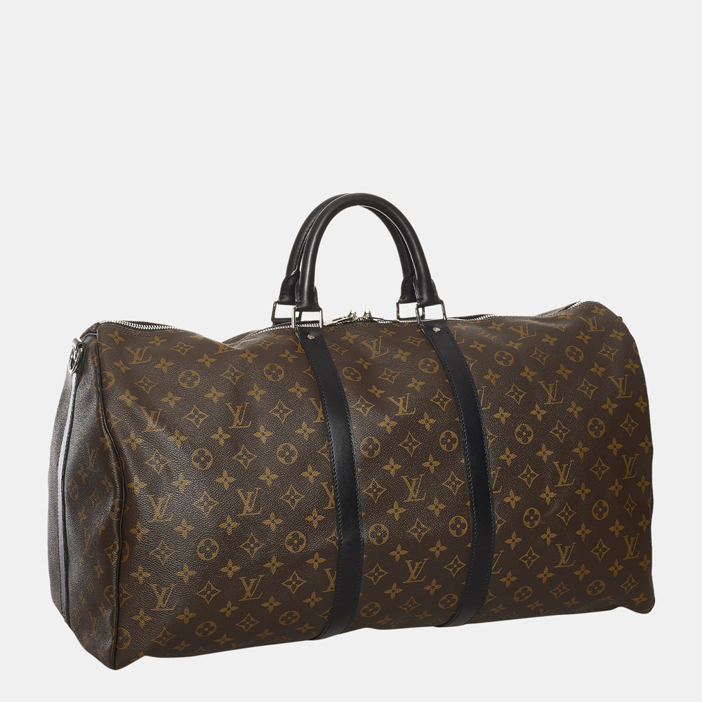 

Louis Vuitton Brown Monogram Macassar Keepall Bandouliere 55