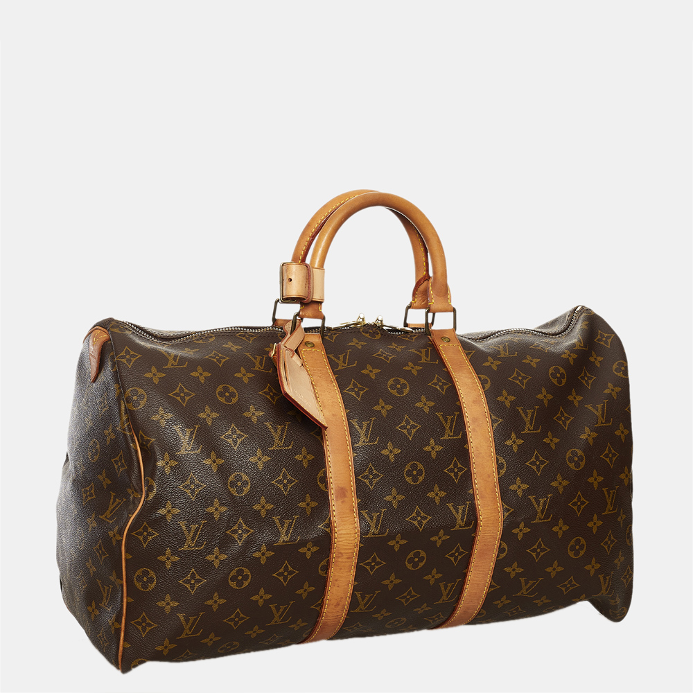 

Louis Vuitton Brown Monogram Keepall 50