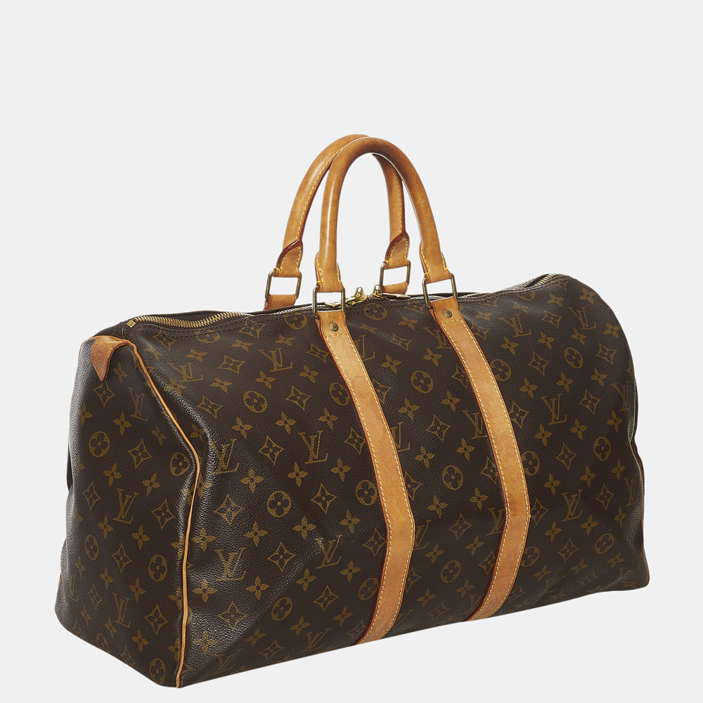 

Louis Vuitton Brown Monogram Keepall 45