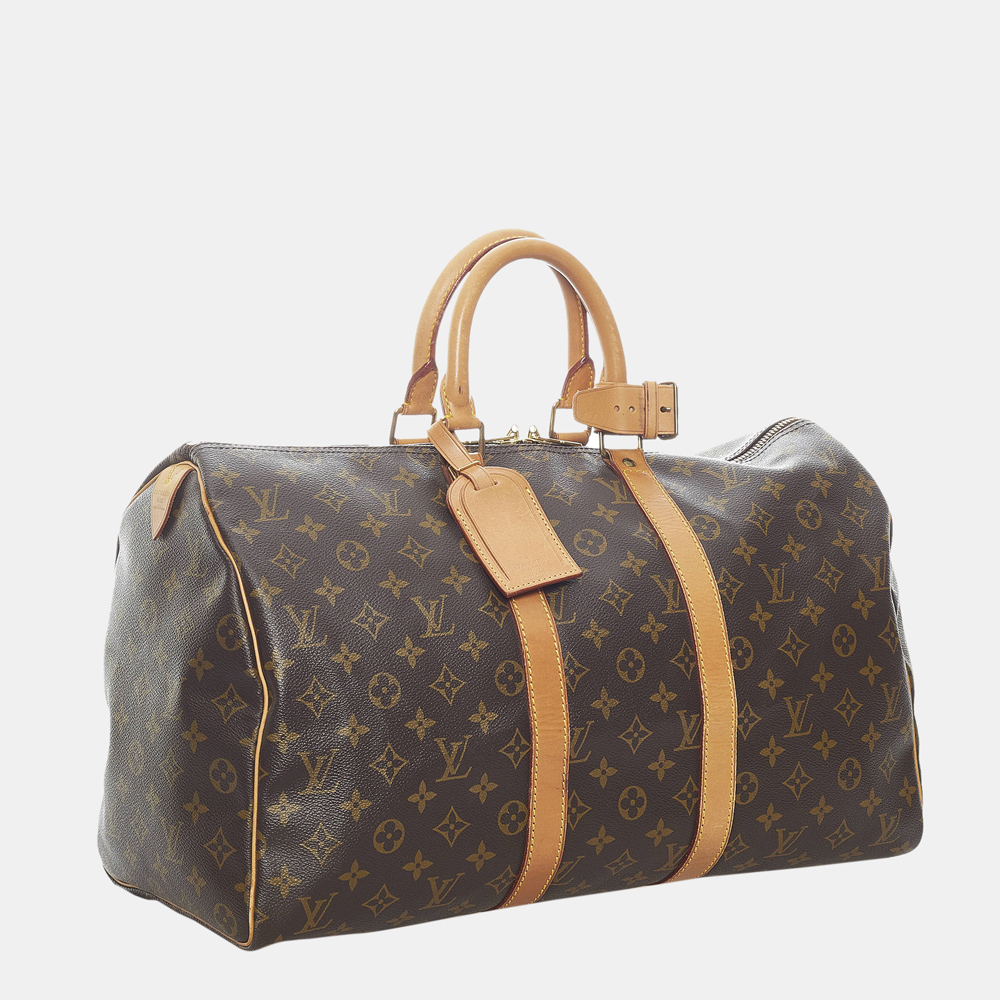 

Louis Vuitton Brown Monogram Keepall 45