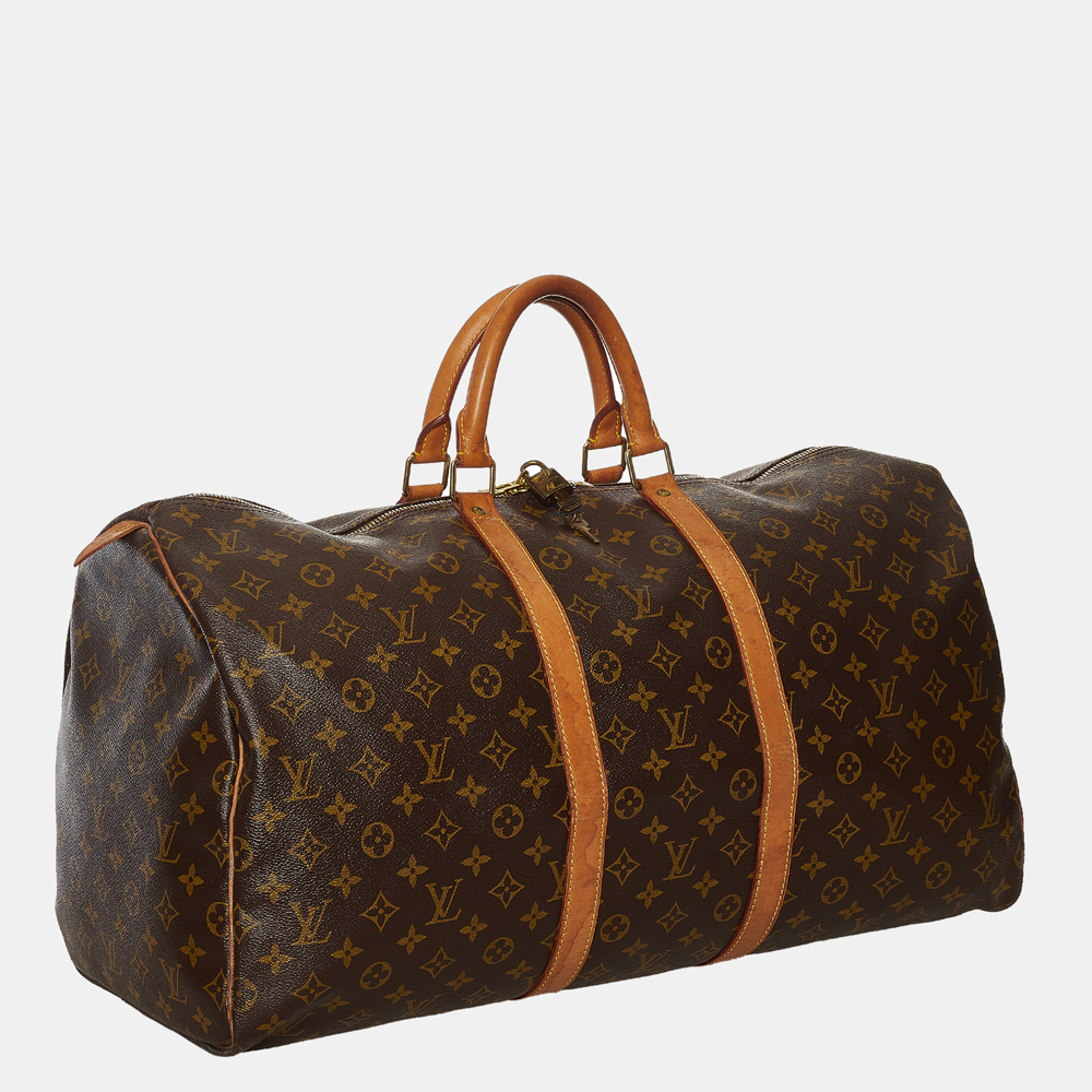 

Louis Vuitton Brown Monogram Keepall 55