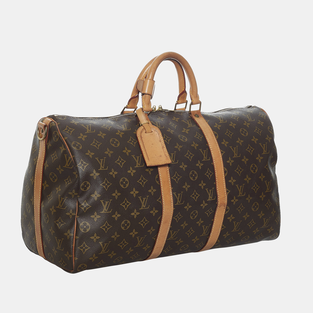 

Louis Vuitton Brown Monogram Keepall 50