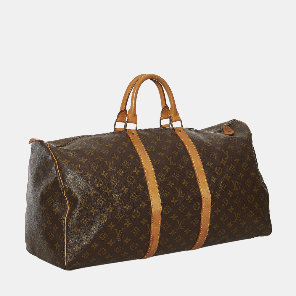 

Louis Vuitton Brown Monogram Keepall 55