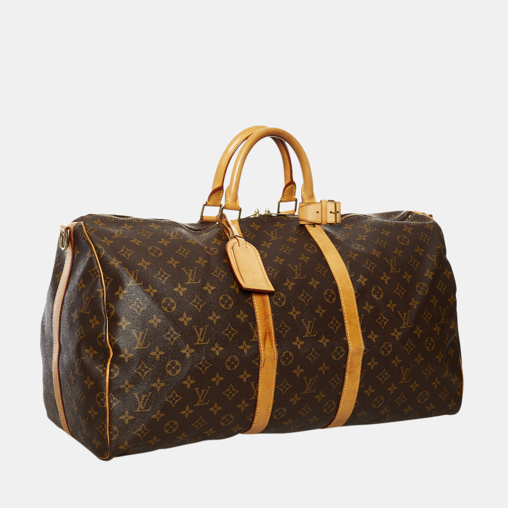 

Louis Vuitton Brown Monogram Keepall Bandouliere 55