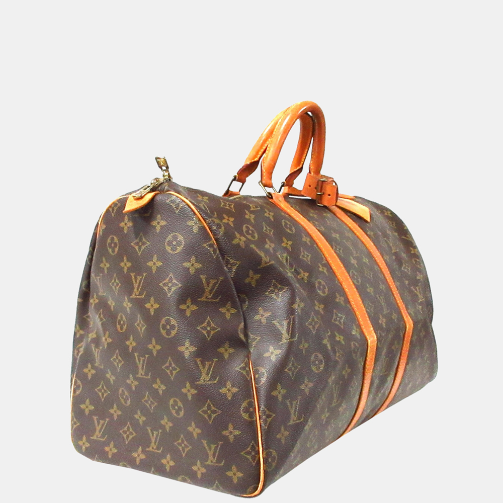 

Louis Vuitton Brown Monogram Keepall 55