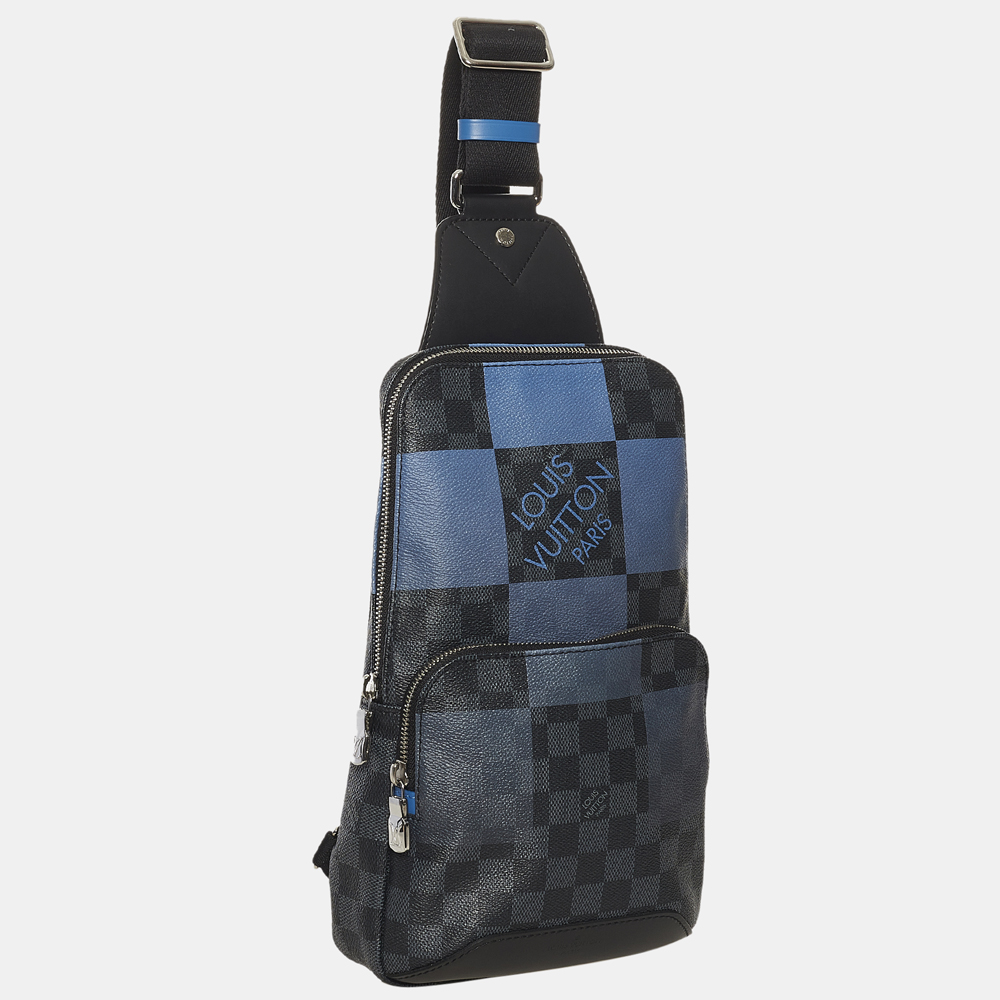 

Louis Vuitton Black/Blue Damier Graphite Avenue Sling Bag