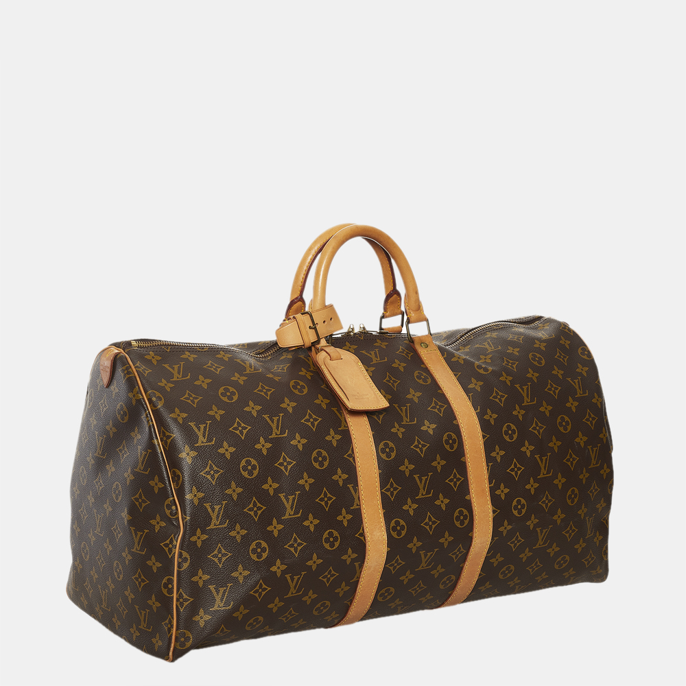 

Louis Vuitton Brown Monogram Keepall 55
