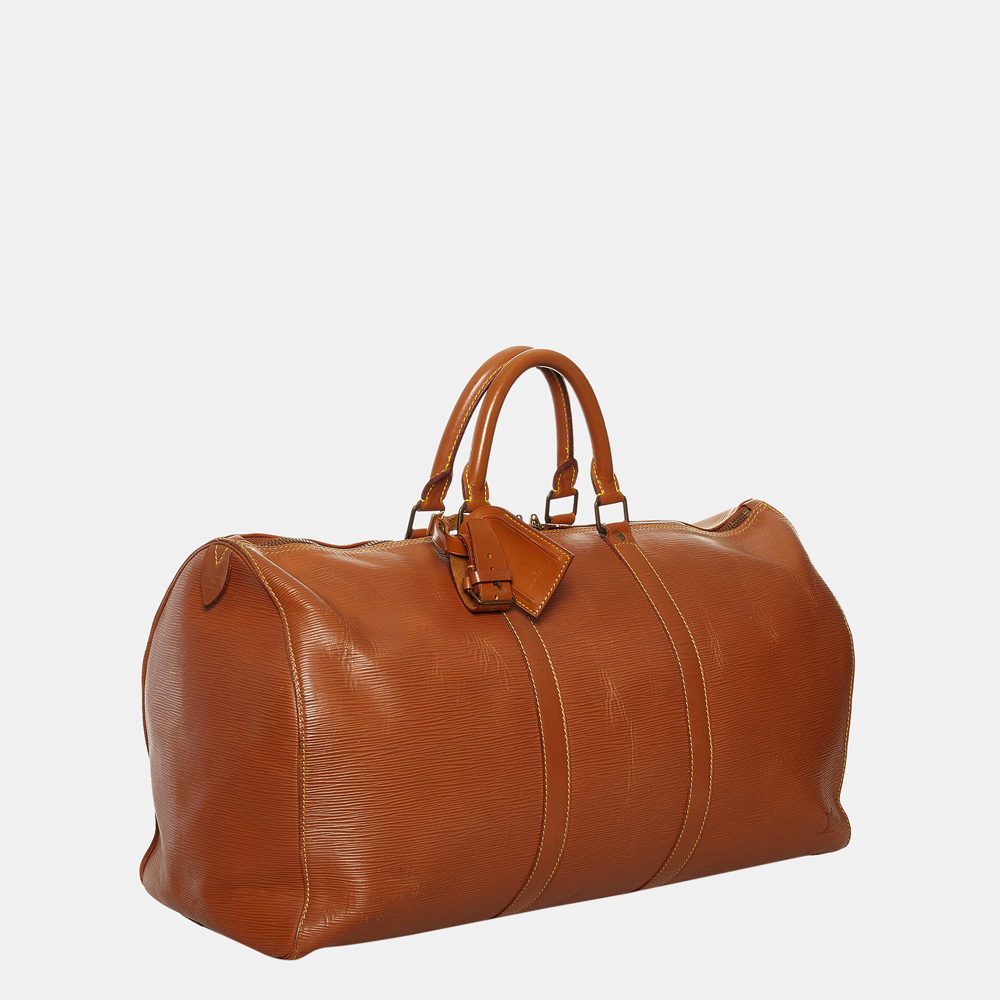 

Louis Vuitton Brown Epi Keepall 50