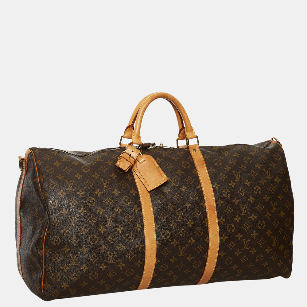 

Louis Vuitton Brown Monogram Keepall Bandouliere 60