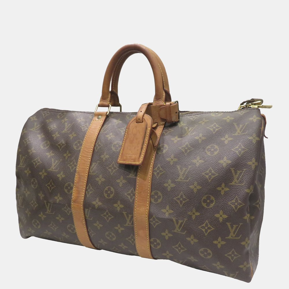 

Louis Vuitton Brown Monogram Keepall 45