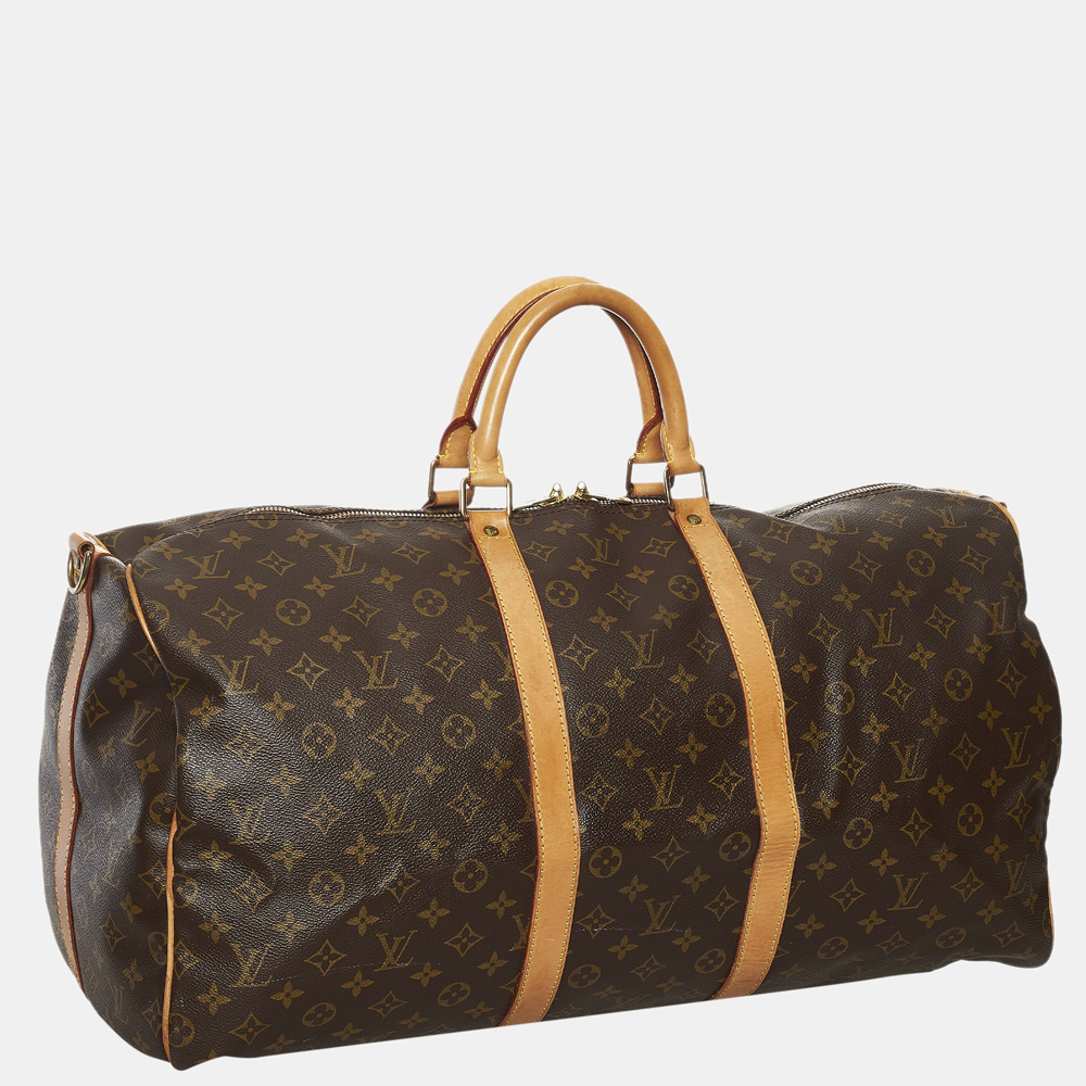 

Louis Vuitton Brown Monogram Keepall Bandouliere 55