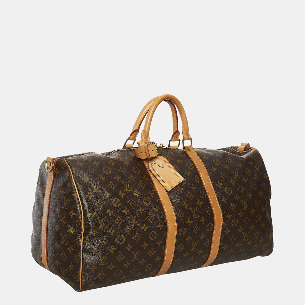 

Louis Vuitton Brown Monogram Keepall Bandouliere 55