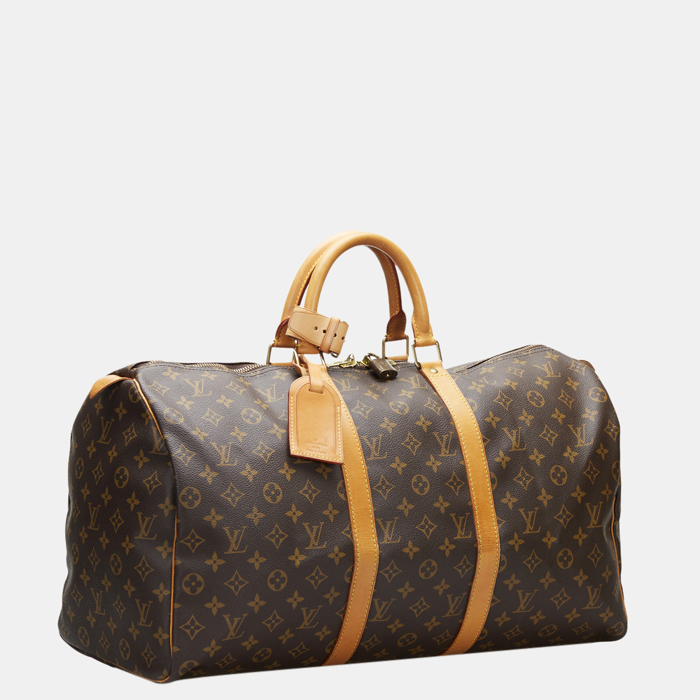 

Louis Vuitton Brown Monogram Keepall 50