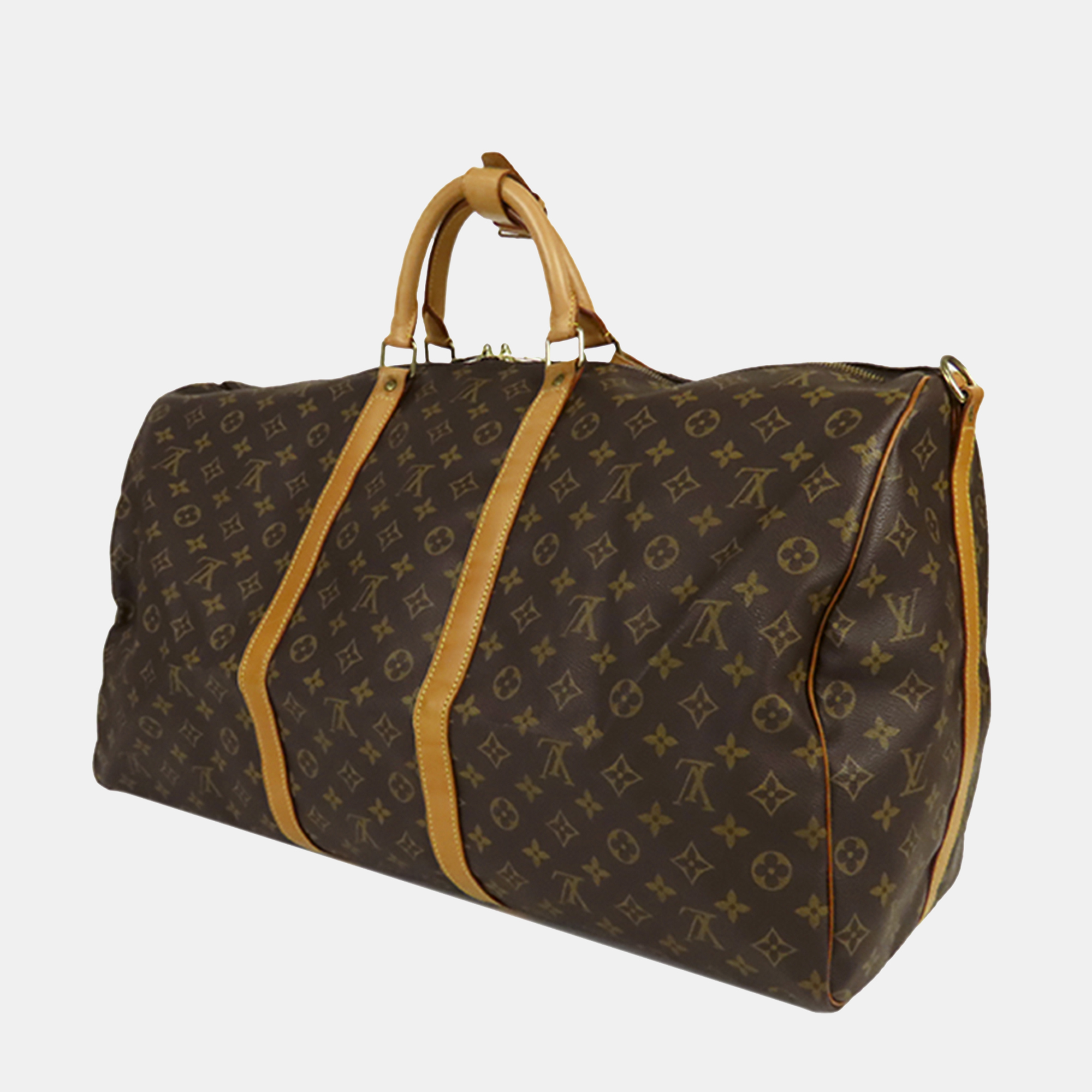 

Louis Vuitton Brown Monogram Keepall Bandouliere 60