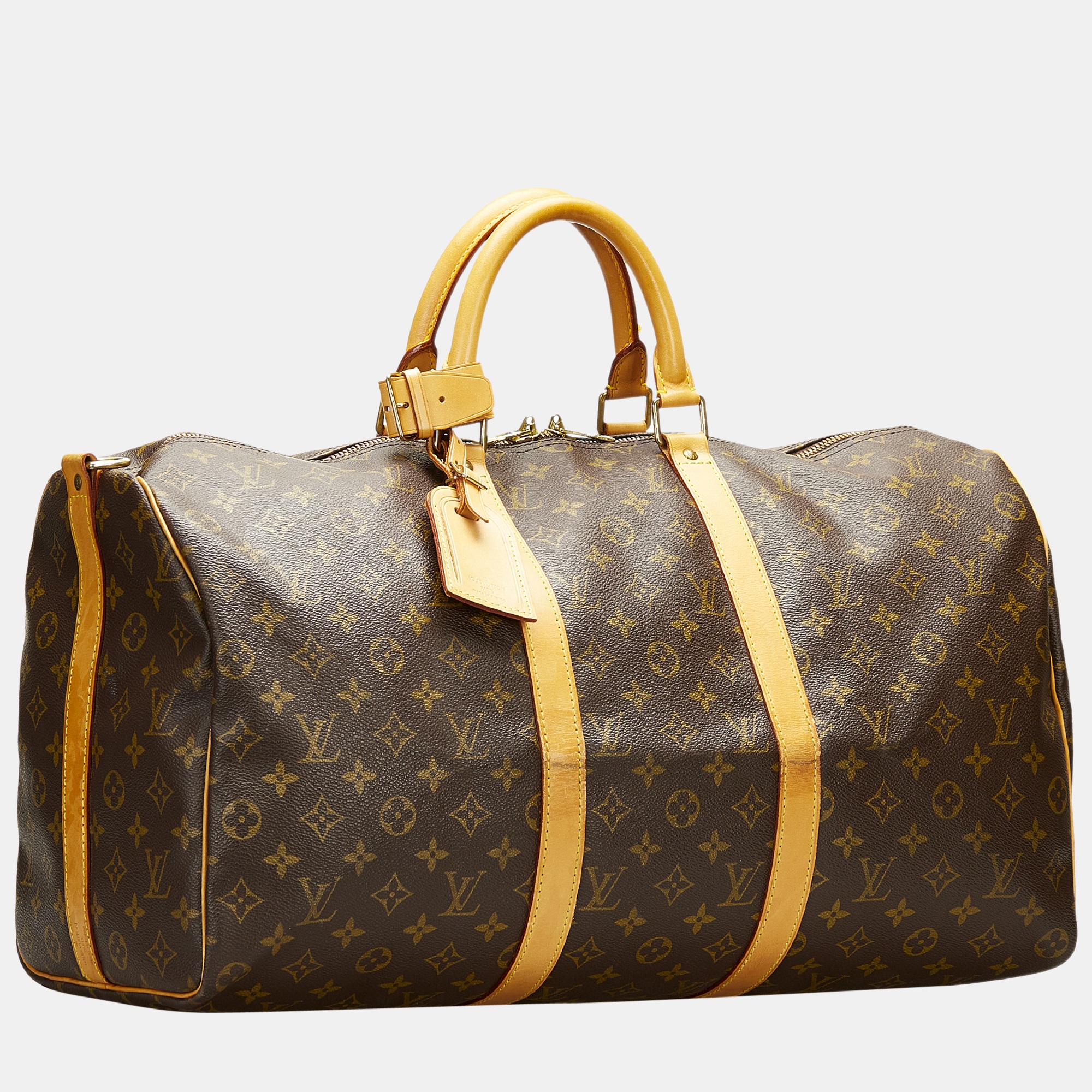 

Louis Vuitton Brown Monogram Keepall Bandouliere 50