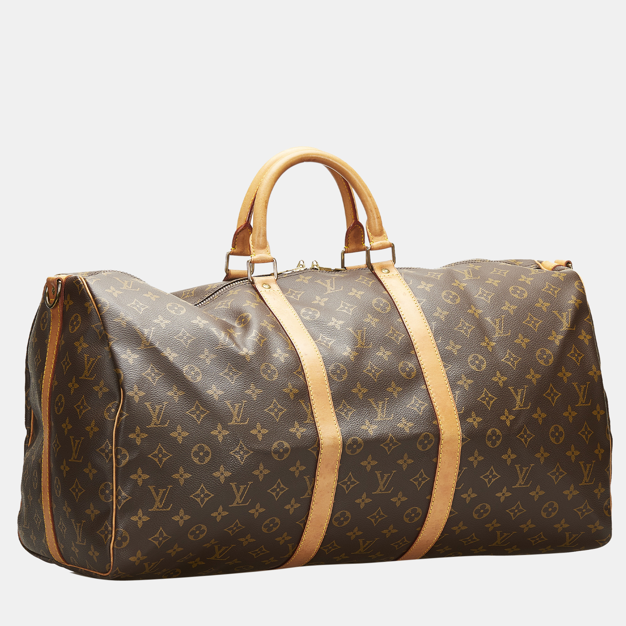 

Louis Vuitton Brown Monogram Keepall Bandouliere 55