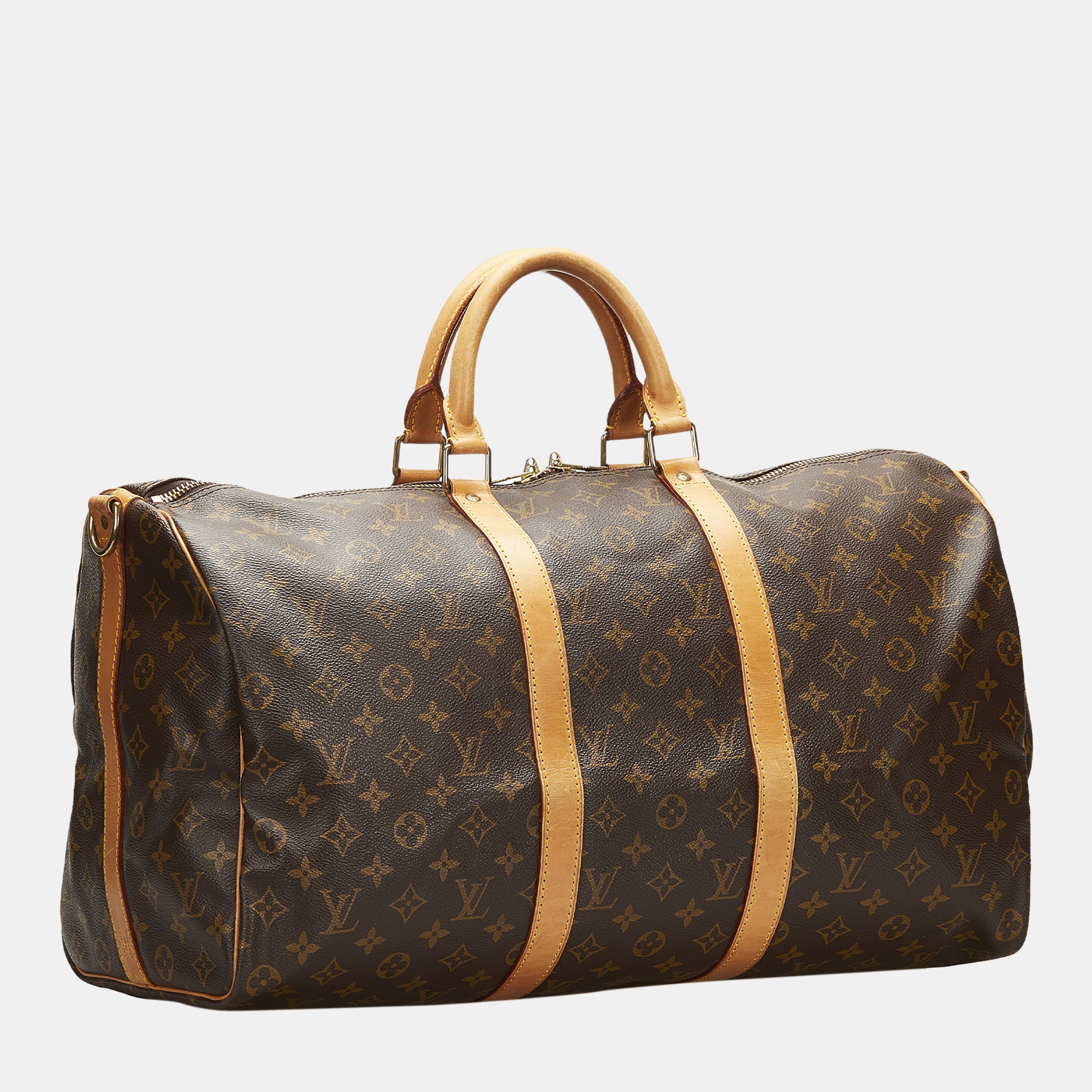 

Louis Vuitton Brown Monogram Keepall Bandouliere 50