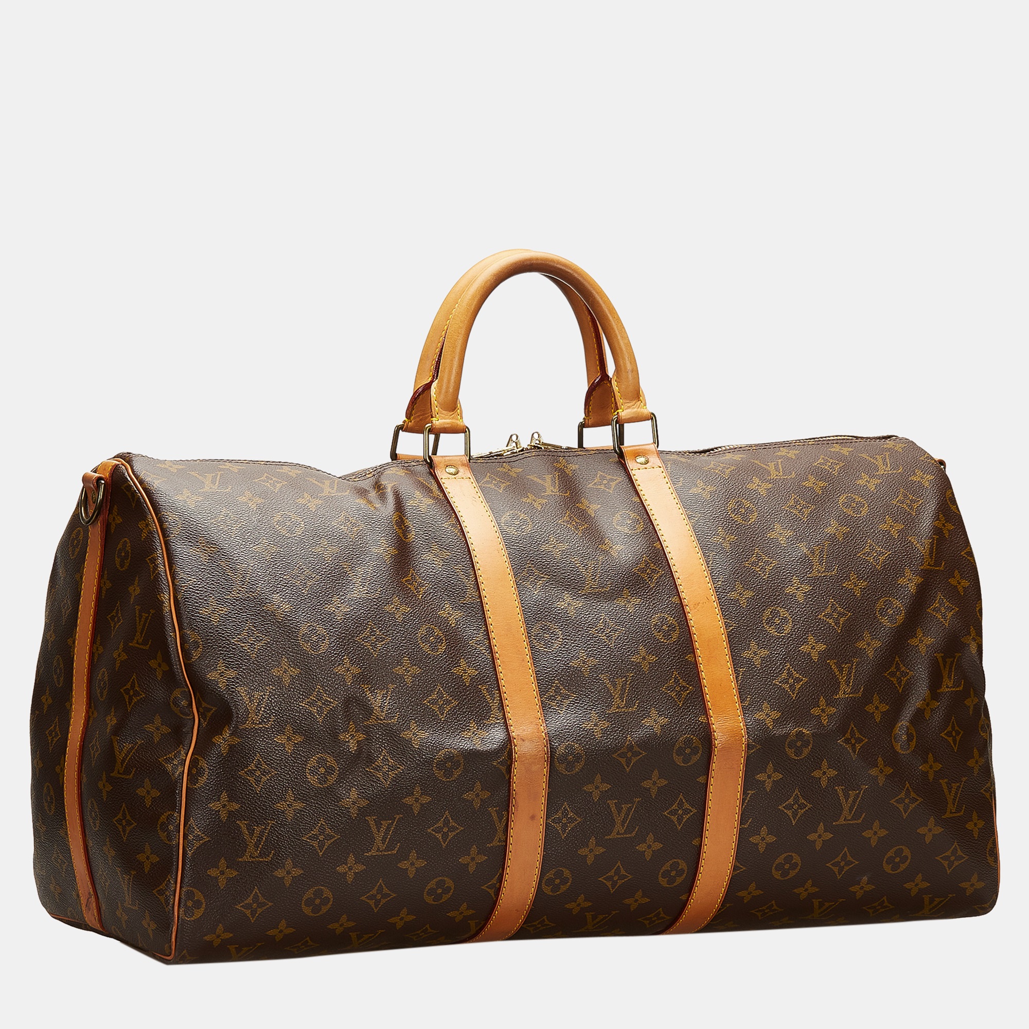 

Louis Vuitton Brown Monogram Keepall Bandouliere 55