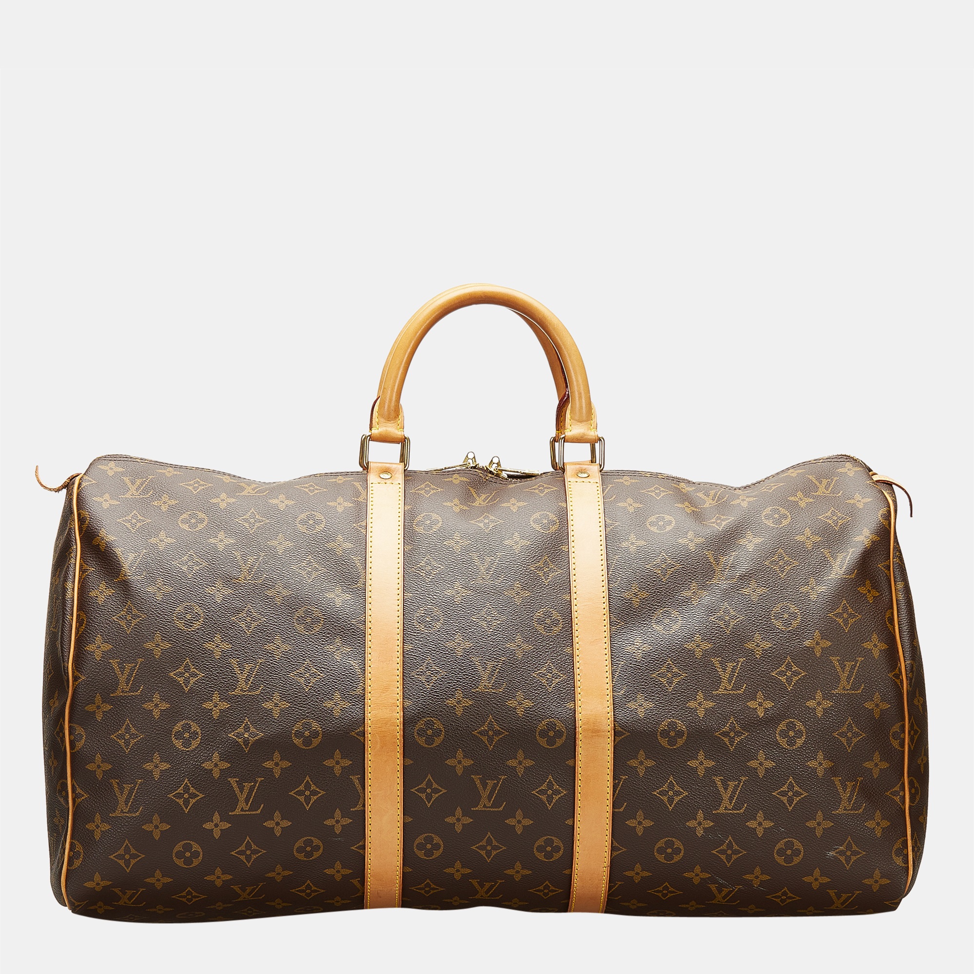 Pre Owned Louis Vuitton Brown Monogram Keepall 55