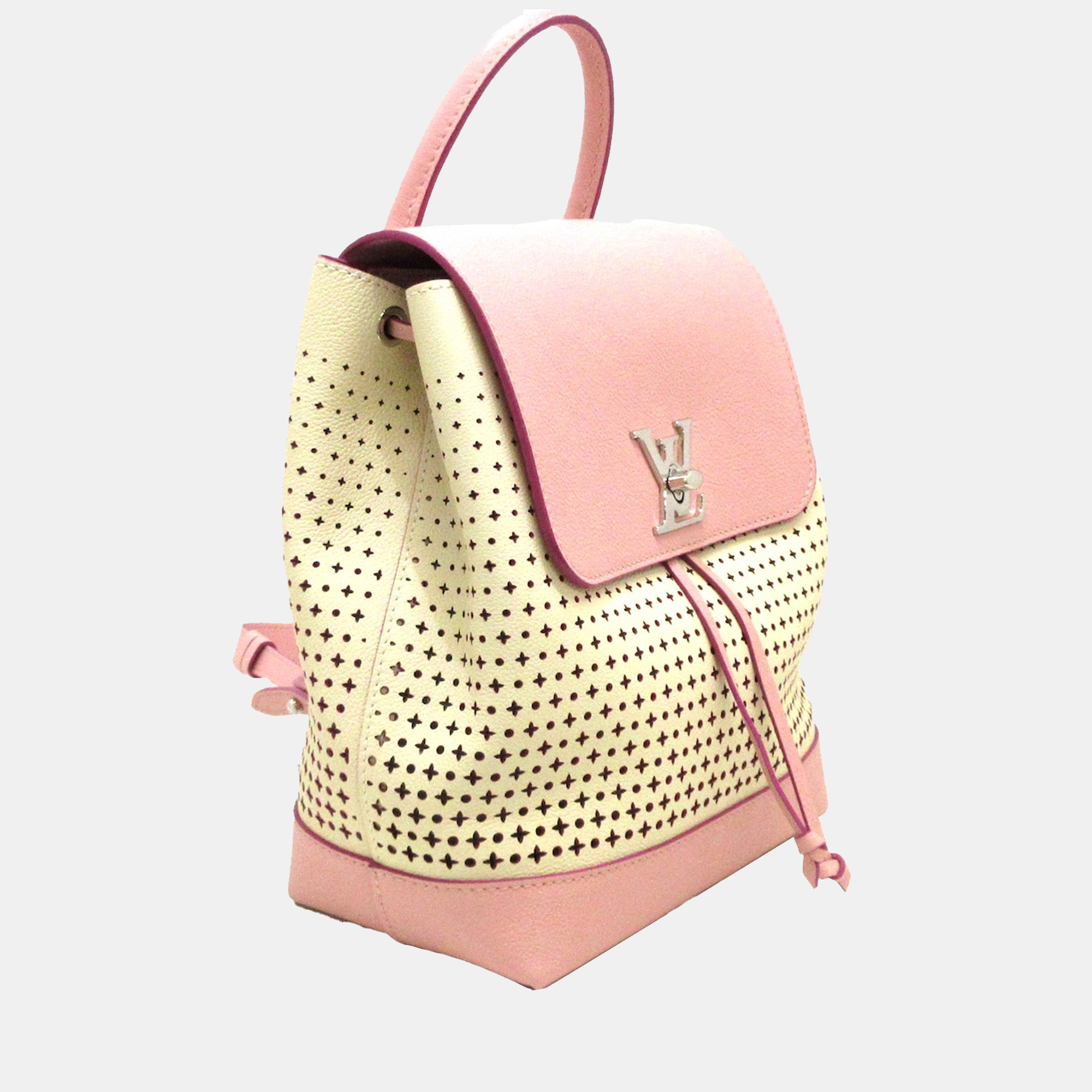 

Louis Vuitton Pink Perforated Lockme Backpack